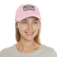the don dad hat with leather patch,perfect gift for father's day, casual style for outdoor events, trendy accessory, summer fashion