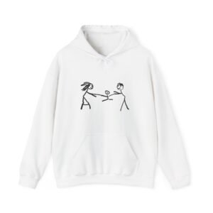 minimalist stick figure drink sharing hoodie, cute couple sweatshirt, relationship goals hooded jumper, graphic print pullover, boyfriend