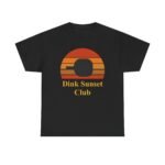 sunset club tee, retro graphic shirt, unisex cotton t shirt, casual summer wear, gift for friends, dink sunset club