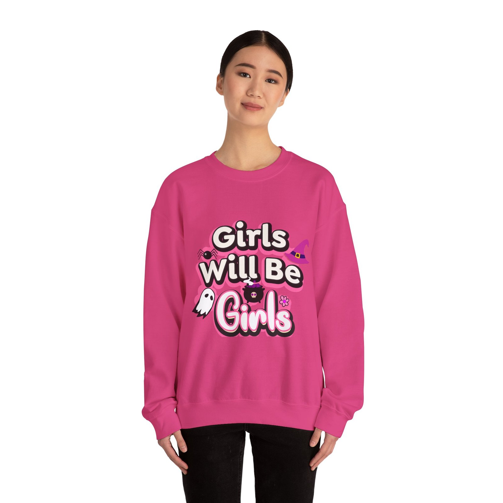 girls will be girls sweatshirt, unisex crewneck pullover, halloween gift, cozy casual wear, fun statement sweatshirt girls will be girls sweatshirt, unisex crewneck pullover, halloween gift, cozy casual wear, fun statement sweatshirt