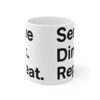 serve, dink, repeat ceramic mug | perfect for coffee lovers, funny gift for friends, unique kitchen decor, gift for celebration