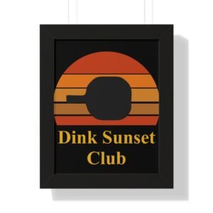 retro dink sunset club vertical poster, wall art, home decor, gift for friends, vintage style, leisure decor