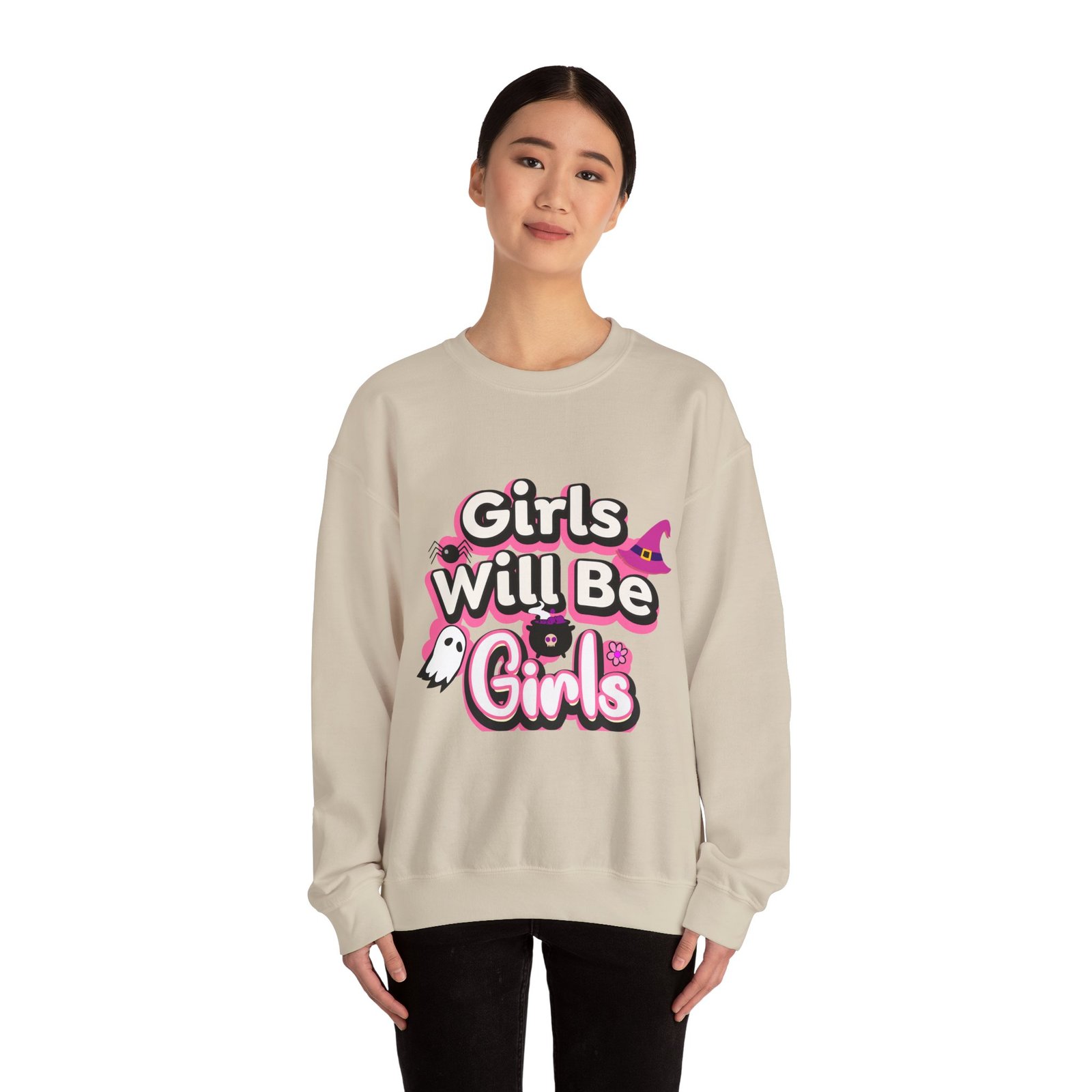 girls will be girls sweatshirt, unisex crewneck pullover, halloween gift, cozy casual wear, fun statement sweatshirt girls will be girls sweatshirt, unisex crewneck pullover, halloween gift, cozy casual wear, fun statement sweatshirt