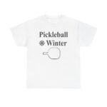 pickleball winter tee, unisex cotton shirt for pickleball enthusiasts, holiday gift, sports apparel, winter fun