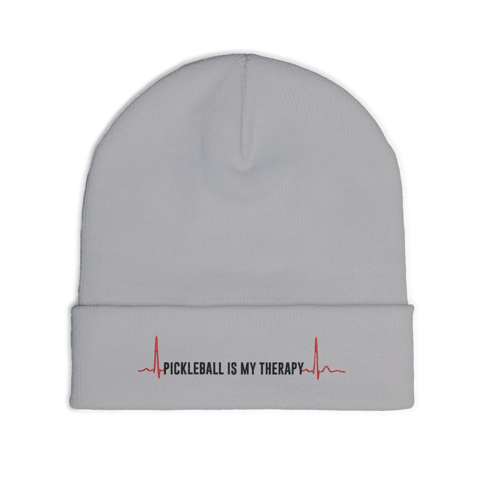 pickleball therapy knit beanie, sporty hat for pickleball lovers, embroidered gifts for athletes, winter accessory, fun sports merchandise pickleball therapy knit beanie, sporty hat for pickleball lovers, embroidered gifts for athletes, winter accessory, fun sports merchandise