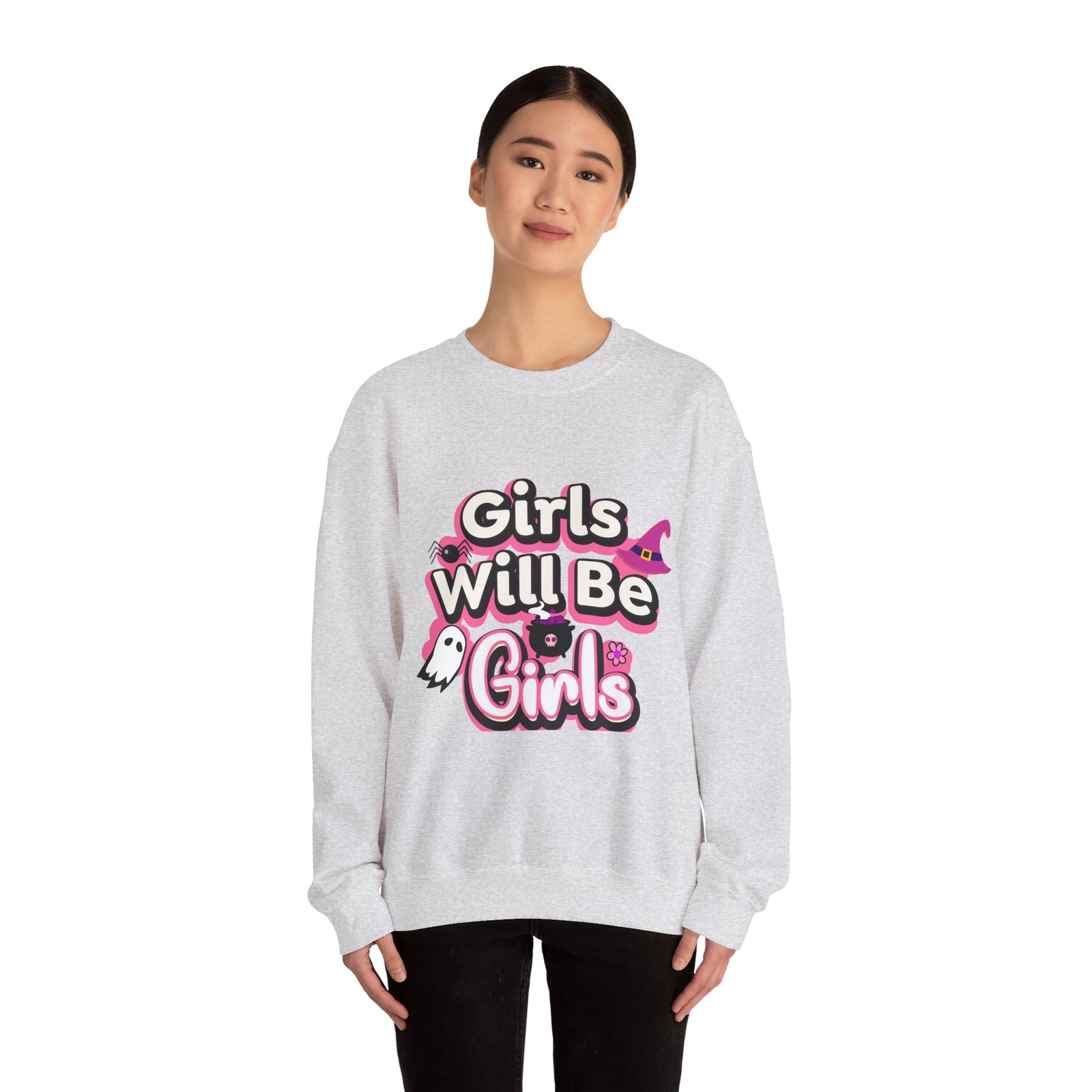 girls will be girls sweatshirt, unisex crewneck pullover, halloween gift, cozy casual wear, fun statement sweatshirt girls will be girls sweatshirt, unisex crewneck pullover, halloween gift, cozy casual wear, fun statement sweatshirt