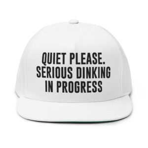 embroidered flat bill cap quiet please, serious dinking in progress, perfect gift for gamers, sporty style, casual headwear, trendy [...]