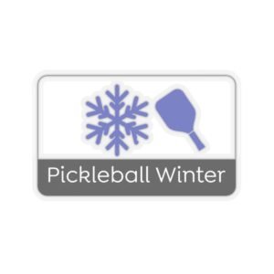pickleball winter kiss cut stickers | perfect for paddle lovers, laptop decor, gifts for players, seasonal sports accessories