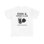 dink & drink club unisex heavy cotton tee, casual party wear, group gatherings, drinking games, fun events, gift for friends