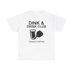 dink & drink club unisex heavy cotton tee, casual party wear, group gatherings, drinking games, fun events, gift for friends