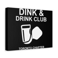 canvas wall art dink & drink club, toronto chapter, home decor for beer lovers, unique gift for friends, bar wall decor, black and [...]