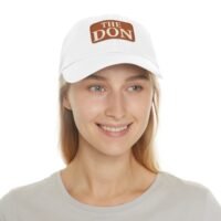 the don dad hat with leather patch,perfect gift for father's day, casual style for outdoor events, trendy accessory, summer fashion