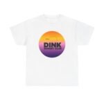 dink sunset club unisex heavy cotton tee, casual summer shirt, beach vibes apparel, gift for friends, vacation outfit