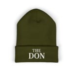 classic cuffed beanie embroidered "the don" beanie for cozy style, unisex winter cap, gift for him or her, trendy knit hat