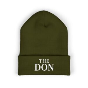 classic cuffed beanie embroidered "the don" beanie for cozy style, unisex winter cap, gift for him or her, trendy knit hat