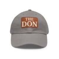 the don dad hat with leather patch,perfect gift for father's day, casual style for outdoor events, trendy accessory, summer fashion