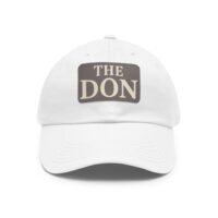 the don dad hat with leather patch,perfect gift for father's day, casual style for outdoor events, trendy accessory, summer fashion