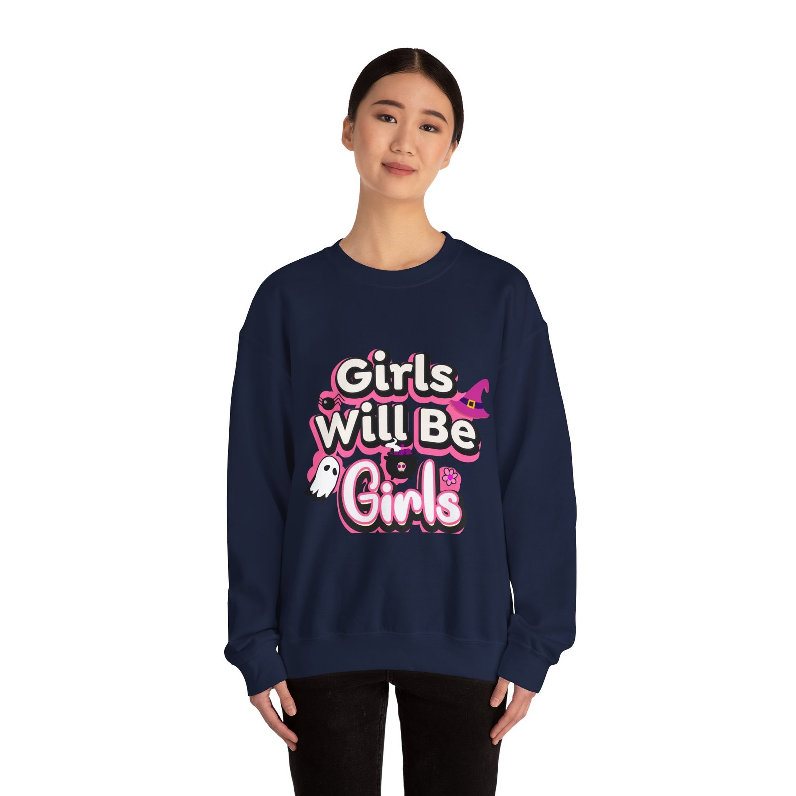 girls will be girls sweatshirt, unisex crewneck pullover, halloween gift, cozy casual wear, fun statement sweatshirt girls will be girls sweatshirt, unisex crewneck pullover, halloween gift, cozy casual wear, fun statement sweatshirt