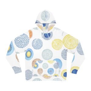 colorful geometric circles fashion hoodie abstract pattern and texture design, sweatshirt, pullover, abstract art apparel, unique gift for