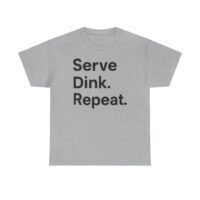 serve dink repeat unisex cotton tee | perfect for sports lovers, casual outfits, gifts for friends, game days, summer fun