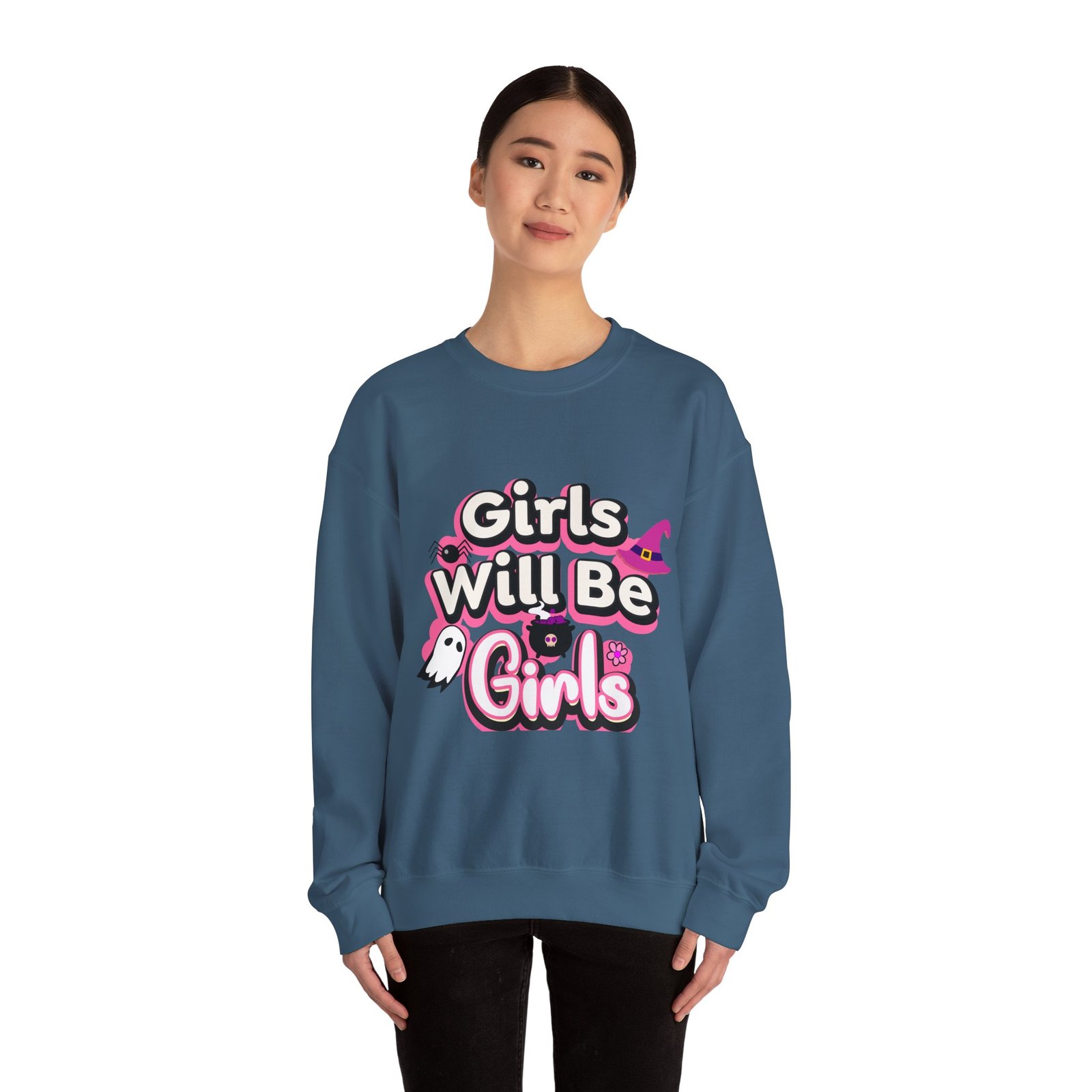 girls will be girls sweatshirt, unisex crewneck pullover, halloween gift, cozy casual wear, fun statement sweatshirt girls will be girls sweatshirt, unisex crewneck pullover, halloween gift, cozy casual wear, fun statement sweatshirt