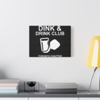 canvas wall art dink & drink club, toronto chapter, home decor for beer lovers, unique gift for friends, bar wall decor, black and [...]