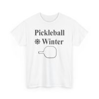 pickleball winter tee, unisex cotton shirt for pickleball enthusiasts, holiday gift, sports apparel, winter fun