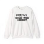quiet please crewneck sweatshirt, comfortable unisex sweatshirt, perfect for casual wear, gift for friends, relaxation apparel