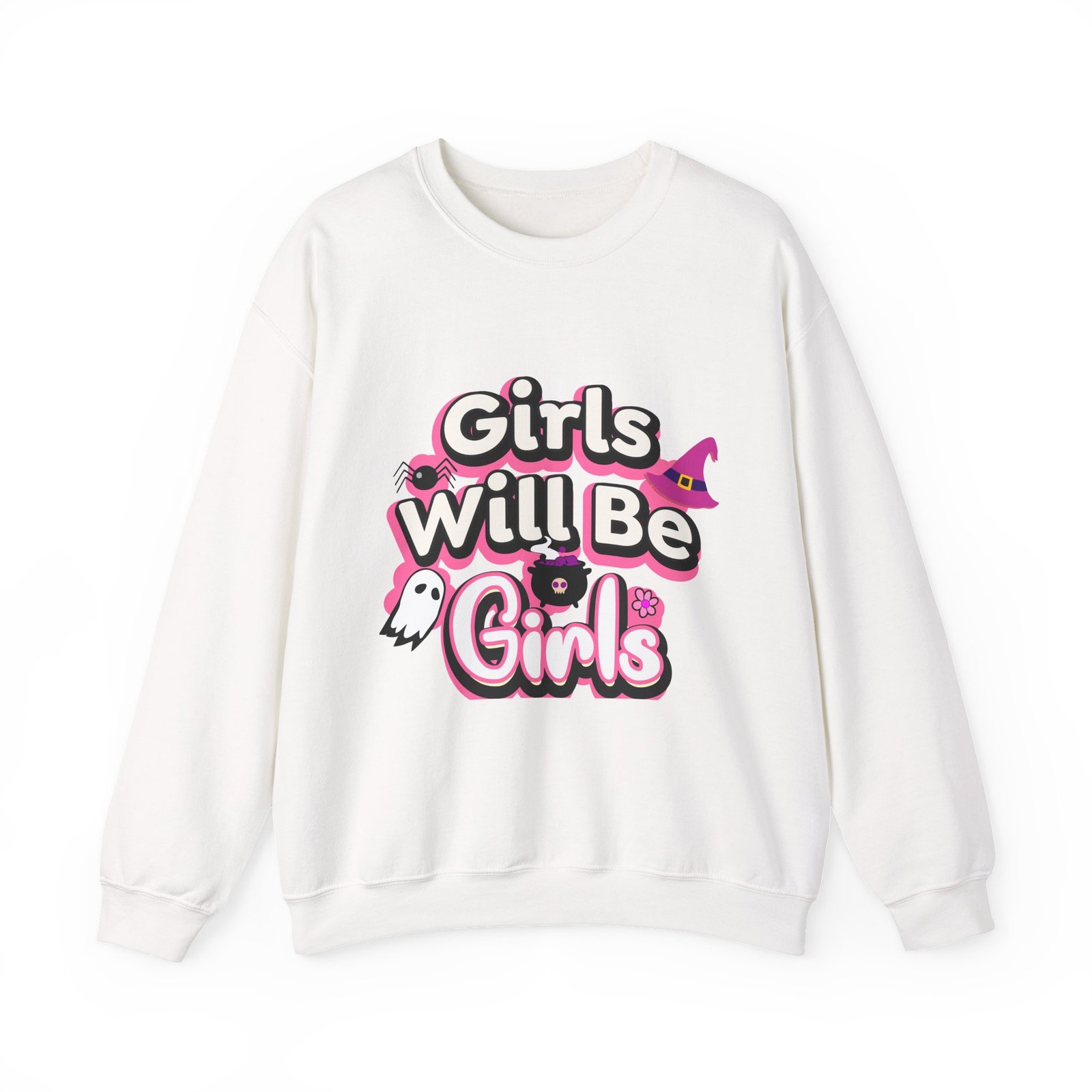 girls will be girls sweatshirt, unisex crewneck pullover, halloween gift, cozy casual wear, fun statement sweatshirt girls will be girls sweatshirt, unisex crewneck pullover, halloween gift, cozy casual wear, fun statement sweatshirt