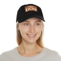 the don dad hat with leather patch,perfect gift for father's day, casual style for outdoor events, trendy accessory, summer fashion