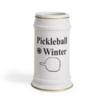 pickleball winter stein mug | perfect for winter gatherings, sports fans, holiday gifts, and celebrations