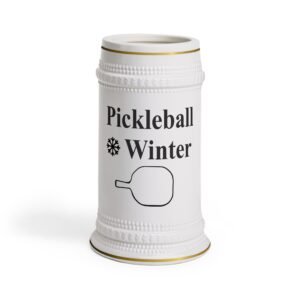 pickleball winter stein mug | perfect for winter gatherings, sports fans, holiday gifts, and celebrations