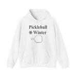 pickleball winter unisex hoodie, cozy sweatshirt for sports lovers, winter sports gear, casual gift for him/her, gaming hoodie