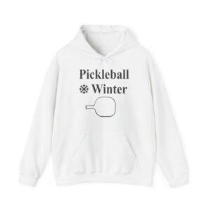 pickleball winter unisex hoodie, cozy sweatshirt for sports lovers, winter sports gear, casual gift for him/her, gaming hoodie