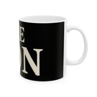 stylish black & cream ceramic mug | perfect gift for coffee lovers, tea drinkers, home decor, personalized gifts, office essentials