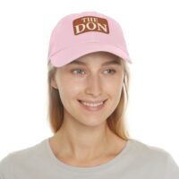 the don dad hat with leather patch,perfect gift for father's day, casual style for outdoor events, trendy accessory, summer fashion
