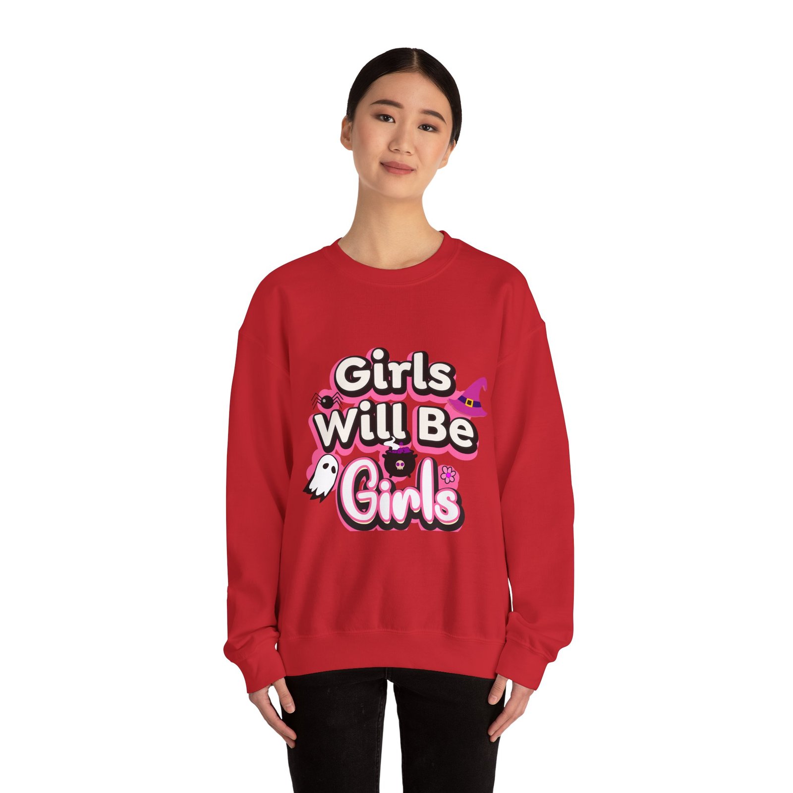 girls will be girls sweatshirt, unisex crewneck pullover, halloween gift, cozy casual wear, fun statement sweatshirt girls will be girls sweatshirt, unisex crewneck pullover, halloween gift, cozy casual wear, fun statement sweatshirt