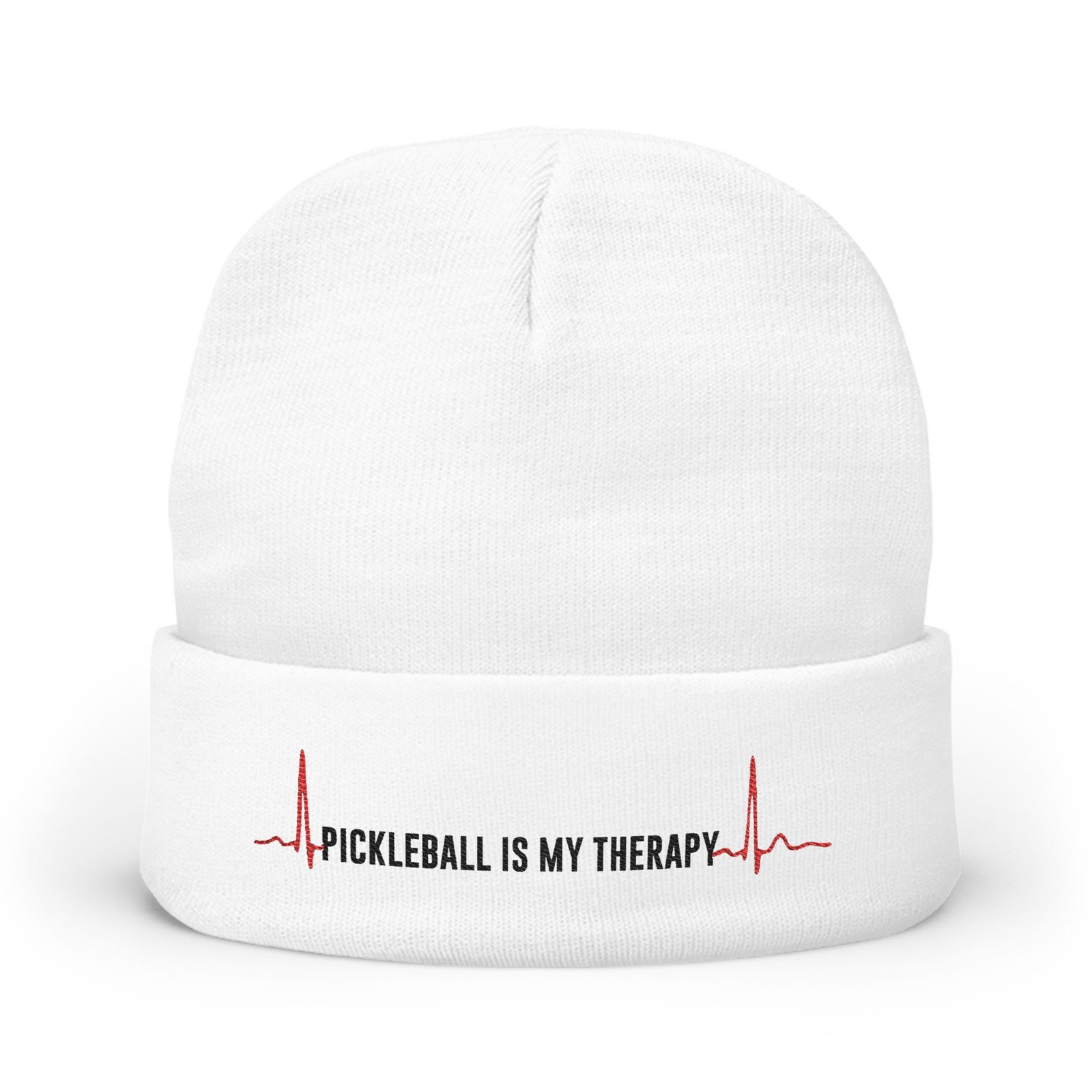 pickleball therapy knit beanie, sporty hat for pickleball lovers, embroidered gifts for athletes, winter accessory, fun sports merchandise pickleball therapy knit beanie, sporty hat for pickleball lovers, embroidered gifts for athletes, winter accessory, fun sports merchandise