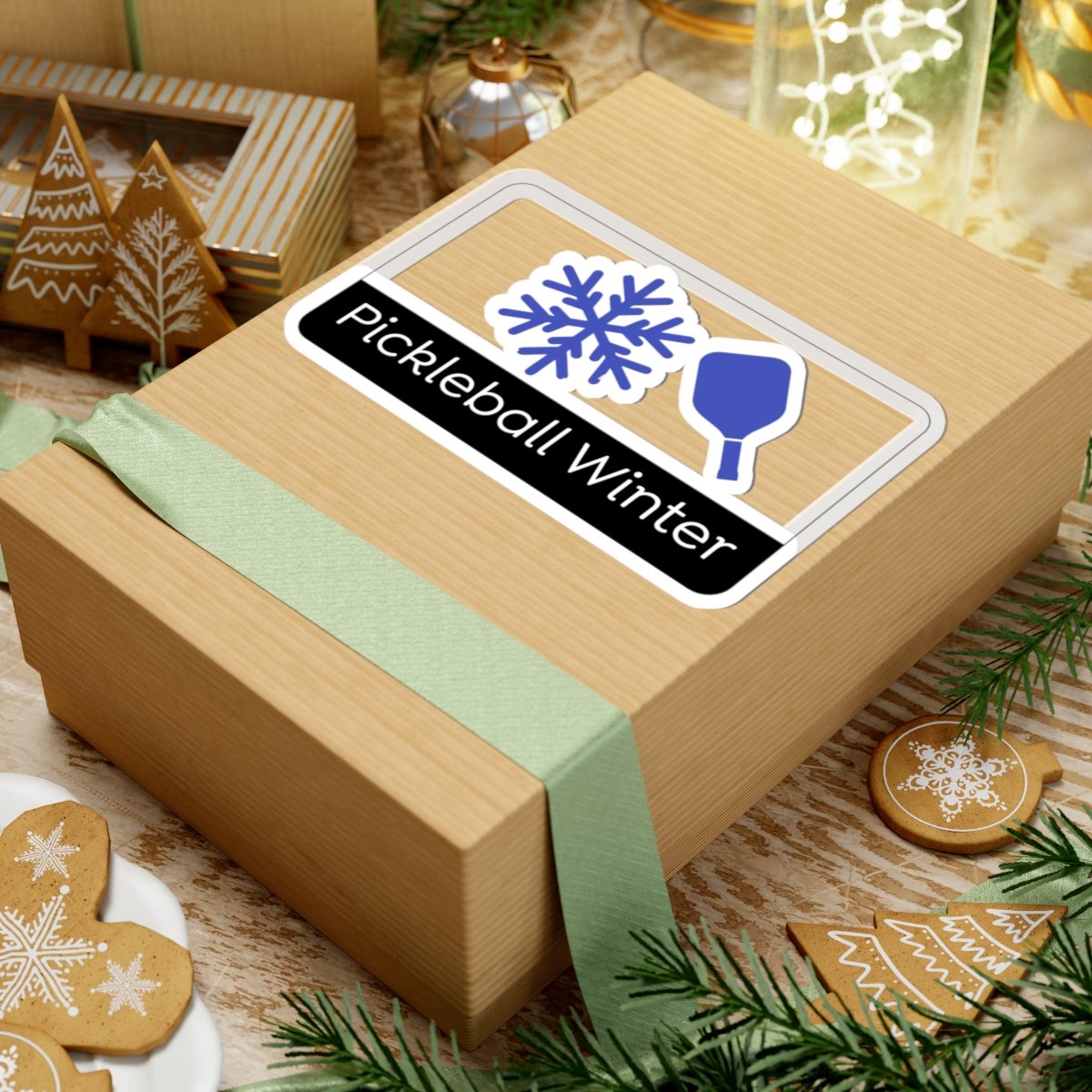 pickleball winter kiss cut stickers | perfect for paddle lovers, laptop decor, gifts for players, seasonal sports accessories pickleball winter kiss cut stickers | perfect for paddle lovers, laptop decor, gifts for players, seasonal sports accessories