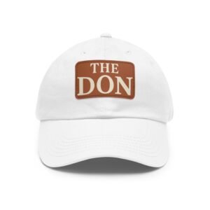 the don dad hat with leather patch,perfect gift for father's day, casual style for outdoor events, trendy accessory, summer fashion