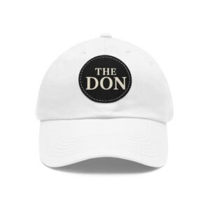 stylish dad hat with leather patch | the don | gift for dads, casual wear, father's day, birthday, everyday fashion