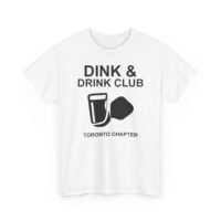 dink & drink club unisex heavy cotton tee, casual party wear, group gatherings, drinking games, fun events, gift for friends