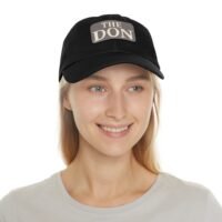 the don dad hat with leather patch,perfect gift for father's day, casual style for outdoor events, trendy accessory, summer fashion