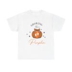 fall pumpkin tee, unisex cotton t shirt, cute autumn apparel, halloween shirt, seasonal gift for pumpkin lovers, cozy fall fashion