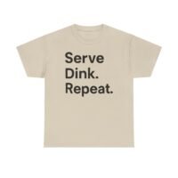 serve dink repeat unisex cotton tee | perfect for sports lovers, casual outfits, gifts for friends, game days, summer fun
